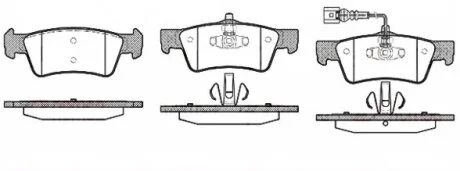 Колодки тормозные дисковые ЗАДН R16' ATE VW MULTIVAN V 03-09;TOUAREG 2.5-6.0 03-10;TRANSPORTER V 03-09" REMSA 1187.01