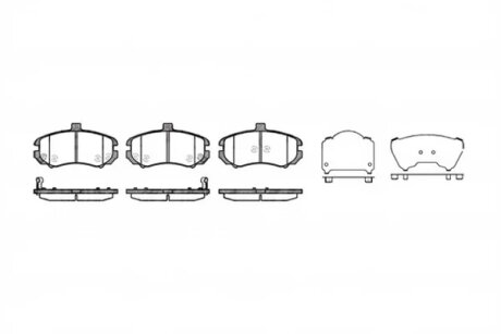 Колодки гальмівні дискові ПЕРЕДН HYUNDAI ELANTRA 1.6,1.8,2.0,2.0 CRDI 06/00-; 1.6,2.0 05/03- -ua REMSA 1194.02