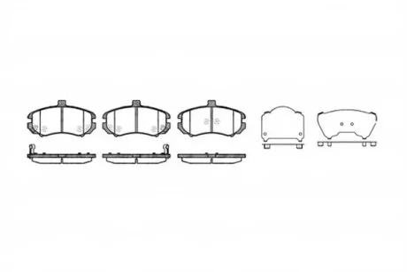 Колодки гальмівні дискові ПЕРЕДН HYUNDAI ELANTRA 1.6,1.8,2.0,2.0 CRDI 06/00-; 1.6,2.0 05/03- -ua REMSA 1194.02