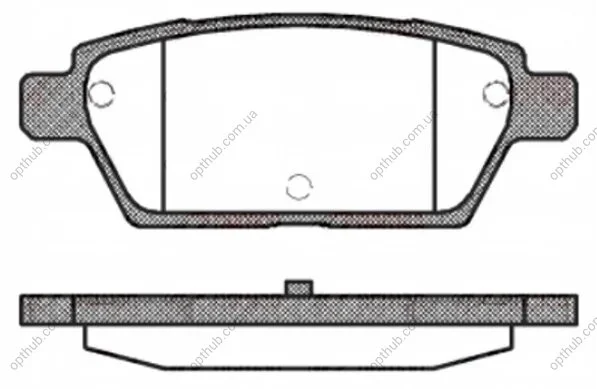 Колодки тормозные дисковые задние MAZDA ATENZA,6 /WGN +18 INCH 05- REMSA 1195.10 (фото 1)
