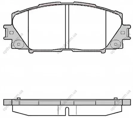 Колодки гальмівні дискові ПЕРЕДН LEXUS CT 200H 2011-,TOYOTA PRIUS 1.8HYBRID 09- -ua REMSA 1224.10 (фото 1)