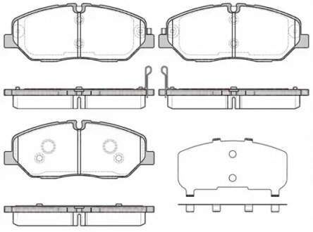 Колодки гальмівні дискові ПЕРЕДН HYUNDAI H 350 04/15- -ua REMSA 1226.32