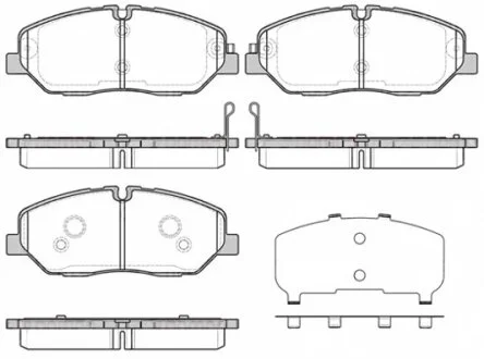 Колодки гальмівні дискові ПЕРЕДН HYUNDAI H 350 04/15- -ua REMSA 1226.32