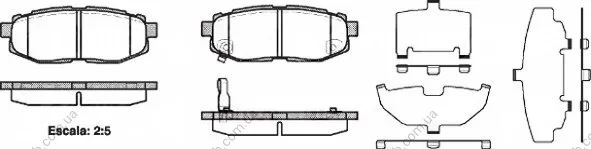 Колодка гальм. диск. SUBARU LEGACY задн. (вир-во) REMSA 1228.01 (фото 1)