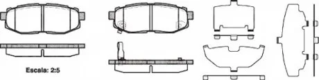Колодка гальм. диск. SUBARU LEGACY задн. (вир-во) REMSA 1228.01