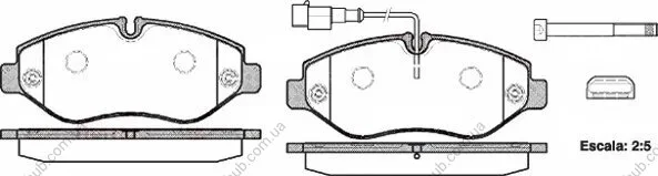 Колодки гальмівні дискові ПЕРЕДН NISSAN CABSTAR 2.5-3.0 2006- -ua REMSA 1245.02 (фото 1)