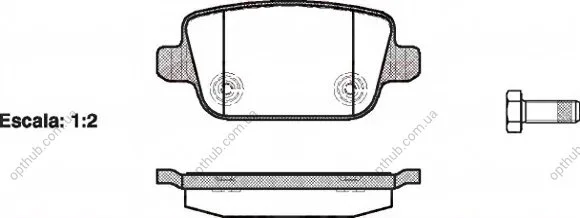 Колодка гальм. диск. FORD KUGA задн. (вир-во) REMSA 1256.00 (фото 1)