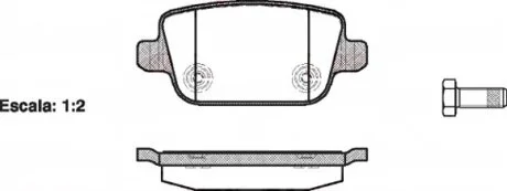 Колодка гальм. диск. FORD KUGA задн. (вир-во) REMSA 1256.00