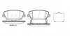 Колодки гальмівні дискові ЗАДН HYUNDAI EQUUS / CENTENNIAL 2009 -, GENESIS 2008 -, GRAND SANTA FE 2013 -ua REMSA 1274.02 (фото 1)