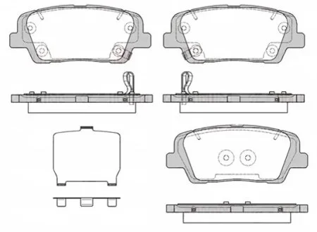 Колодки гальмівні дискові ЗАДН HYUNDAI SANTA FE III 2.0-2.4CRDI 2015- -ua REMSA 1274.09