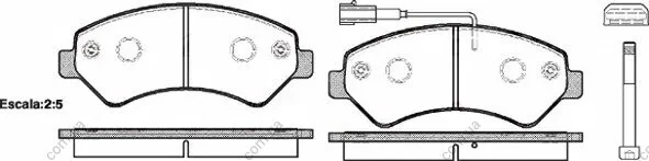 Колодка гальм. диск. CITROEN JUMPER 06-, FIAT DUCATO 06-, PEUGEOT BOXER 06- передн. (вир-во) REMSA 1275.01 (фото 1)