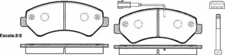 Колодка гальм. диск. CITROEN JUMPER 06-, FIAT DUCATO 06-, PEUGEOT BOXER 06- передн. (вир-во) REMSA 1275.01
