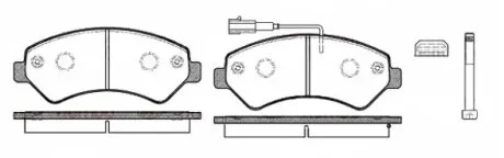 Колодки тормозные дисковые передние CITROEN JUMPER 2.2 3.0 06-,FIAT DUCATO 06-,PEUGEOT BOXER 06- REMSA 1275.12
