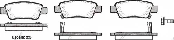 Колодки гальмівні дискові ЗАДН HONDA CR-V III 2.0 2.2I-CTDI 2.2I-DTEC 07- -ua REMSA 1290.02 (фото 1)