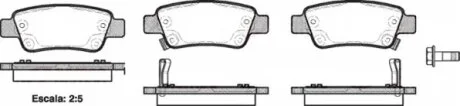 Колодки гальмівні дискові ЗАДН HONDA CR-V III 2.0 2.2I-CTDI 2.2I-DTEC 07- -ua REMSA 1290.02