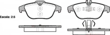 Колодка гальм. диск. MB C-CLASS(W204) 180-350 07-, GLK-CLASS200-350 08- задн. (вир-во) REMSA 1305.00