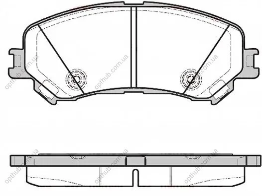 Колодки гальмівні дискові ПЕРЕДН RENAULT MEGANEIV/LAGUNA IV; RENAULT ESPACE V 2015- -ua REMSA 1318.20 (фото 1)