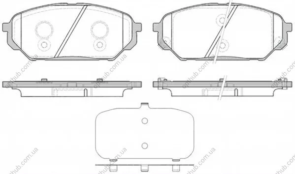Колодки гальмівні дискові ПЕРЕДН HYUNDAI IX55 3.0 V6 CRDI 08- -ua REMSA 1322.12 (фото 1)