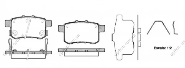 Колодки гальмівні дискові ЗАДН HONDA ACCORD IX 2.0 2.2I-DTEC 08- -ua REMSA 1332.12 (фото 1)