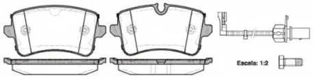 Колодка гальм. диск. AUDI A6 2.0-3.0 2011-,A8 2.0-6.3 09- задн. (вир-во) REMSA 1343.10