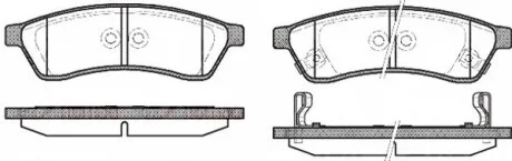 Колодки гальмівні дискові ЗАДН CHEVROLET EPICA (KL1), 2.0, 2.5, 2.0D 01/05- -ua REMSA 1349.02