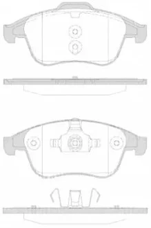 Колодки гальмівні дискові ПЕРЕДН RENAULT MEGANE III 08-,ESTATEIII 09-,SC?NICIII 09-,GRAND SC?NICIII 09 -ua REMSA 1350.30
