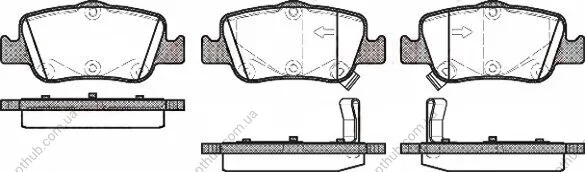 Колодка гальм. диск. TOYOTA AURIS, COROLLA задн. (вир-во) REMSA 1356.02 (фото 1)
