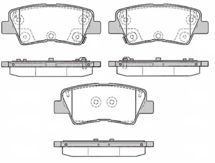 Колодки тормозные дисковые (комплект 4 шт) Колодки тормозные дисковые REMSA 1362.85