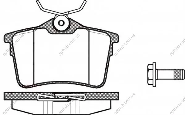 Колодка гальм. диск. CITROEN BERLINGO 08-; PEUGEOT PARTNER08-,308 SW 07- задн. (вир-во) REMSA 1382.00 (фото 1)