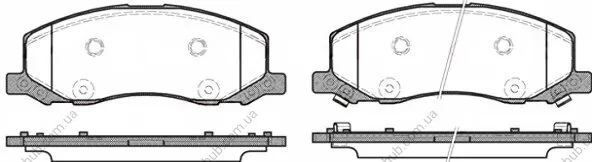 Колодки гальмівні дискові ПЕРЕДН OPEL INSIGNIA 2.0 2.8 08-;SAAB 9-5 2.0 2.8 2010- -ua REMSA 1386.02 (фото 1)