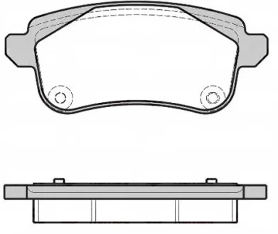 Колодки гальмівні дискові (комплект 4 шт) ЗАДН RENAULT ESPACE V 02/15- -ua REMSA 1387.30