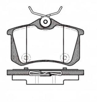 Колодки гальмівні дискові ЗАДН AUDI A4 1.8-2.5 -04,A6 -05;VW GOLF II-III -98,PASSAT -00 REMSA 1391.10