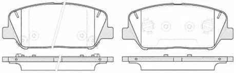Колодки гальмівні дискові ПЕРЕДН KIA CEED 1.4 1.6 2012- -ua REMSA 1398.12