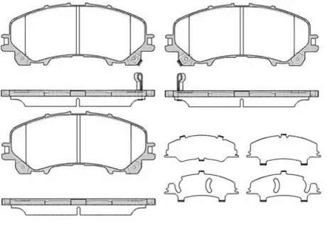 Колодки гальмівні дискові ПЕРЕДН INFINITI Q50 04/13-,Q60 COUPE 09/16- -ua REMSA 1407.12