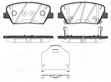 Колодки гальмівні дискові ПЕРЕДН KIA CARENS IV 1.6-2.0GDI 2013-,SORENTO II 2.0CRDI 2010- -ua REMSA 1412.02