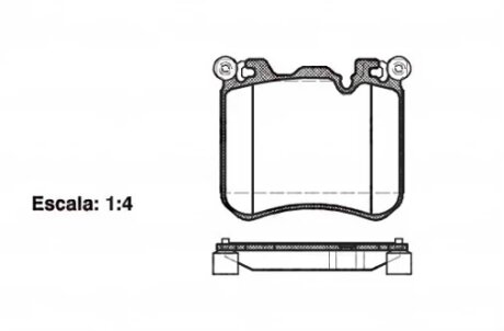 Колодки тормозные дисковые передние BMW X5 M 4.4,X6 M 4.4 09/09- REMSA 1413.00