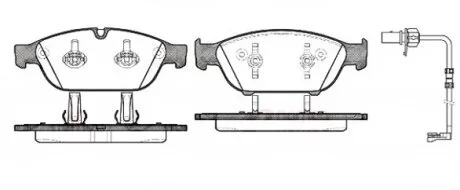 Колодки гальмівні дискові ПЕРЕДН AUDI A6 2010 -, A6 ALLROAD 2012 -, A7 2010 - -ua REMSA 1441.12