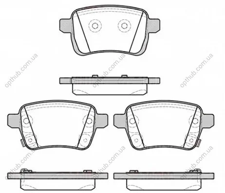 Колодки гальмівні дискові ЗАДН OPEL CORSA E 2014-, OPEL ADAM -ua REMSA 1450.22 (фото 1)