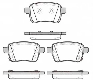 Колодки гальмівні дискові ЗАДН OPEL CORSA E 2014-, OPEL ADAM -ua REMSA 1450.22