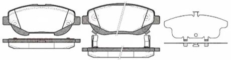 Колодки гальмівні дискові ПЕРЕДН TOYOTA AVENSIS/AVENSIS SW 2.2 D 4D 11/08-,VERSO 2.2 D 4D 02/09- -ua REMSA 1453.02
