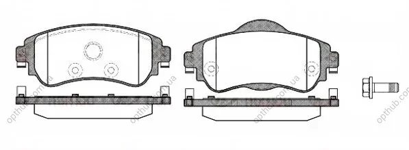 Колодка гальм. диск. CITROEN C4 1.4,1.6 HDI 09-, DS4 1.6HDI 2010 - передн. (вир-во) REMSA 1464.08 (фото 1)