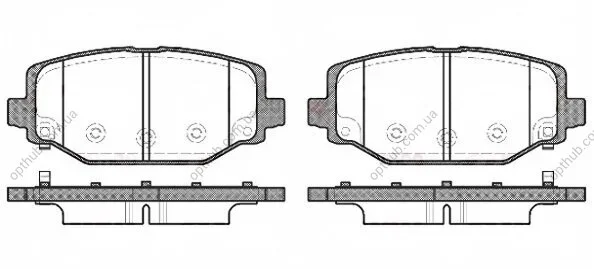 Колодки гальмівні дискові ЗАДН CHRYSLER GRAND VOYAGER V 2.8CRD 3.6 07-,FIAT FREEMONT, LANCIA VOYAGER -ua REMSA 1483.04 (фото 1)