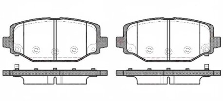 Колодки гальмівні дискові ЗАДН CHRYSLER GRAND VOYAGER V 2.8CRD 3.6 07-,FIAT FREEMONT, LANCIA VOYAGER -ua REMSA 1483.04