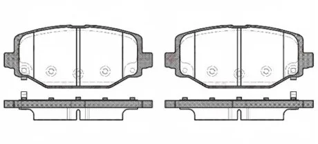 Колодки гальмівні дискові ЗАДН CHRYSLER GRAND VOYAGER V 2.8CRD 3.6 07-,FIAT FREEMONT, LANCIA VOYAGER -ua REMSA 1483.04