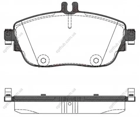 Колодки тормозные дисковые передние MB A-CLASS, B-CLASS 2012-, REMSA 1485.08 (фото 1)