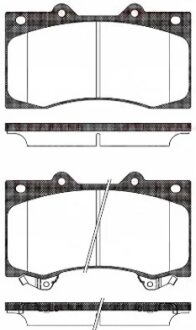 Колодки тормозные дисковые передние NISSAN PATROL VI 5.6 2010- REMSA 1506.02