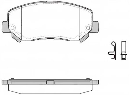 Колодки тормозные дисковые передние JEEP CHEROKEE (KL) 11/13- REMSA 1513.22