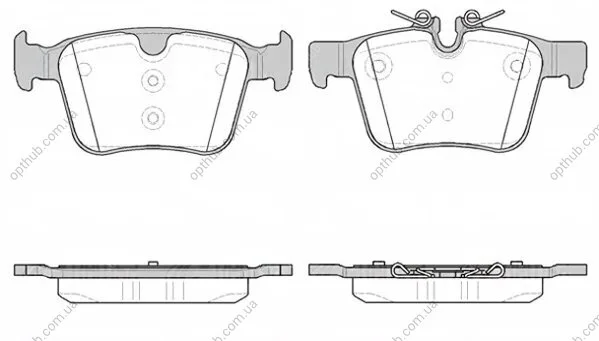 Колодки гальмівні дискові ЗАДН LANDROVER DISCOVERY SPORT 2.0-2.2 2014- -ua REMSA 1516.40 (фото 1)