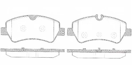 Колодка гальм. диск. FORD TOURNEO CUSTOM 2.2TDCI 2012 - задн. REMSA 1521.00