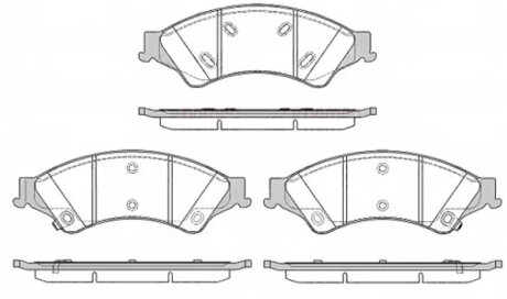 Колодки тормозные дисковые передние FORD RANGER 2.2 3.2 2011- REMSA 1524.02